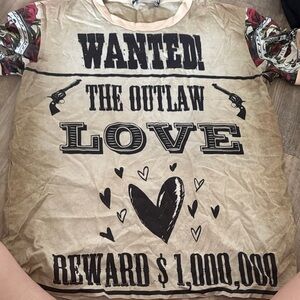 Dolce & Gabbana Tan 'Wanted The Outlaw Love' Kids Tee